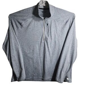 VA Sport Performance Quarter Zip Pullover Athletic Shirt Gray XX Large Mens RVCA